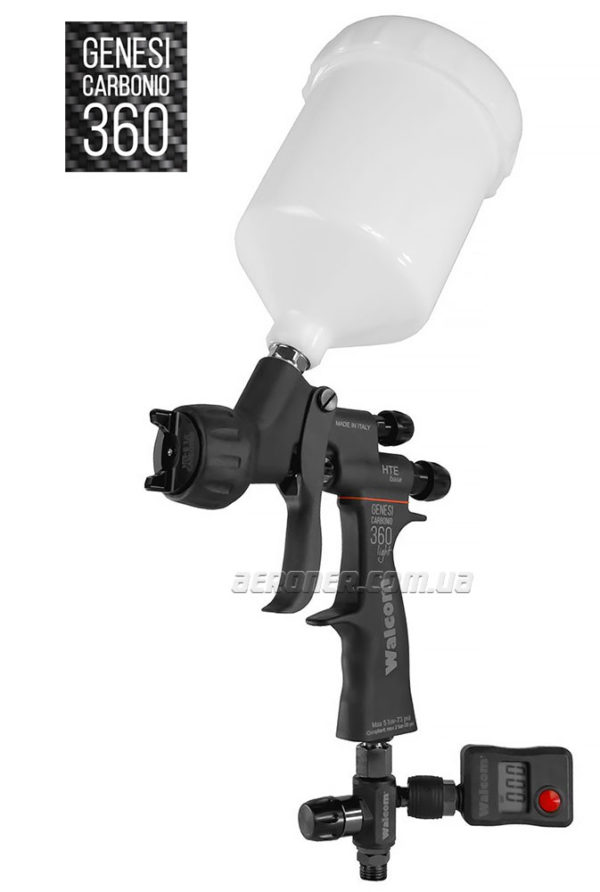 Краскопульт Walcom Carbonio Light HTE Base + манометр