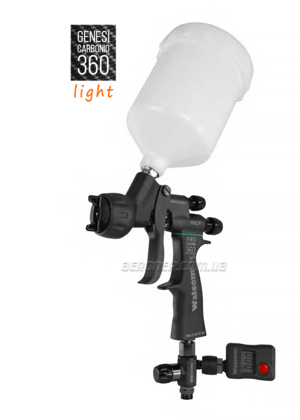 Краскопульт Walcom Carbonio Light HVLP с манометром
